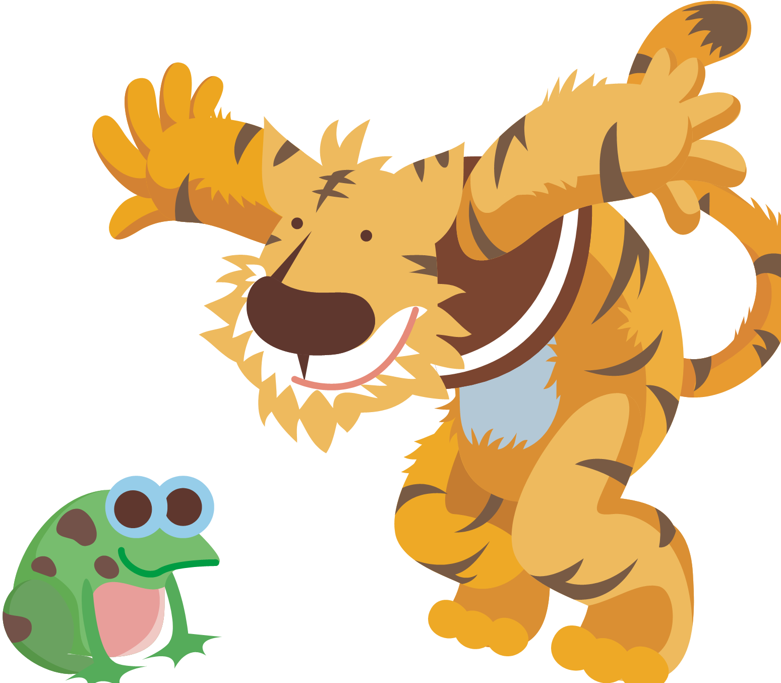 Tiger - Cartoon Clipart (1549x1354), Png Download