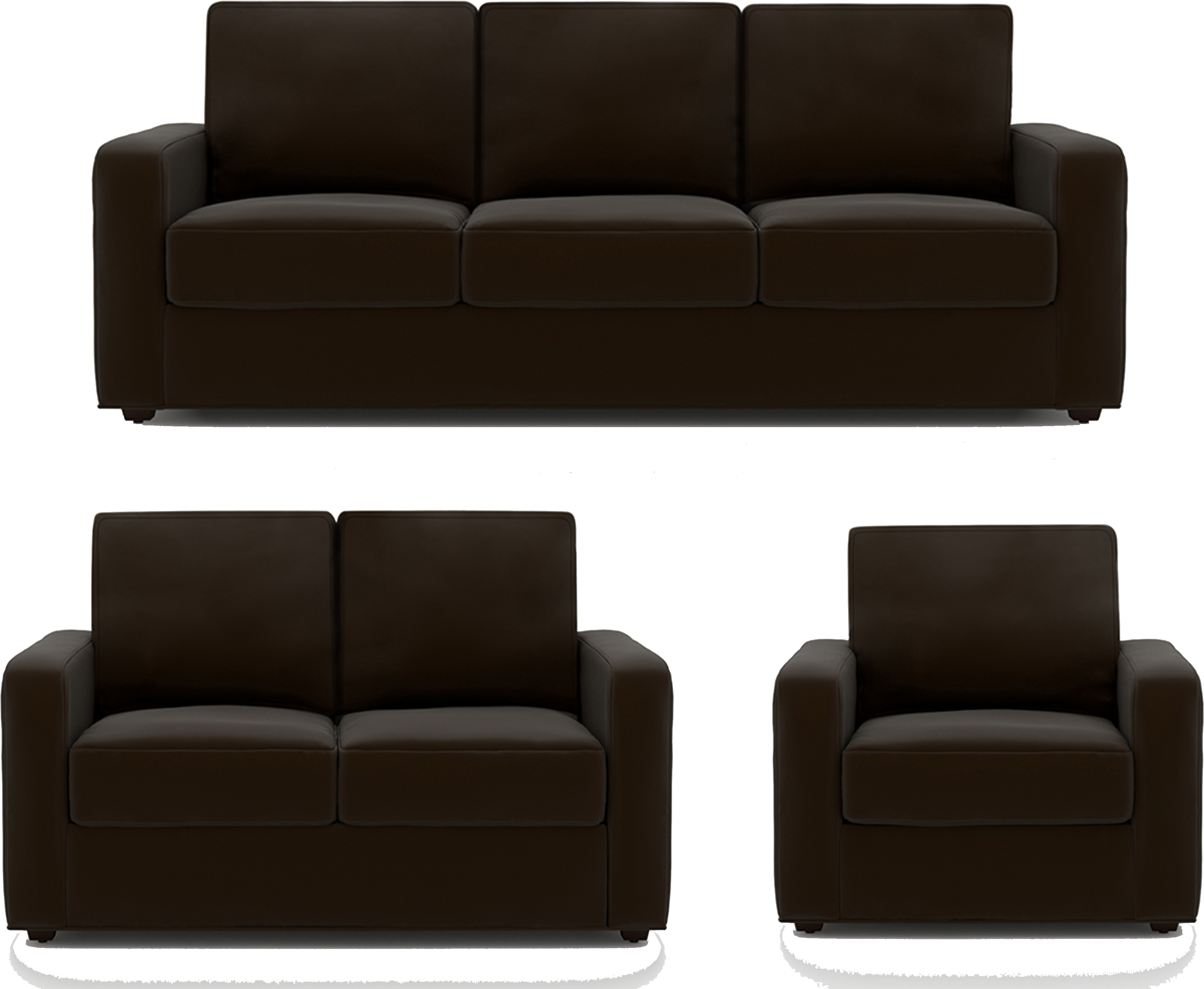 Premium Leatherette Sofa Set - Mat Clipart (4000x3000), Png Download