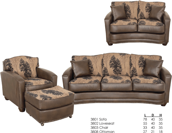 3801sofa Love Chair - Sofa Bed Clipart (720x483), Png Download