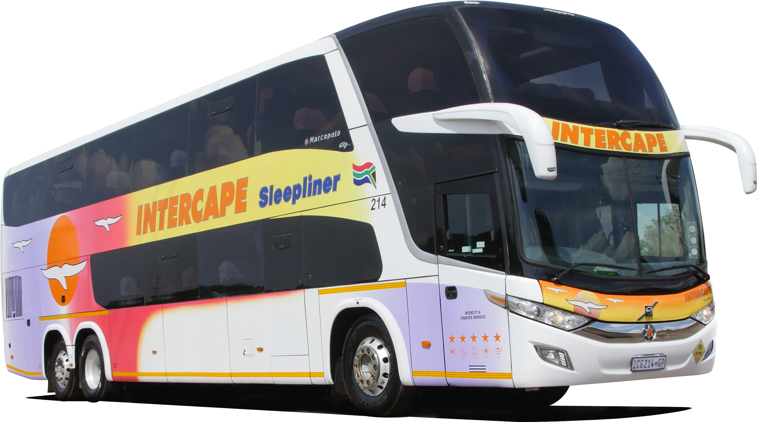 Making Coach Travel A Dream Come True - Intercape Sleepliner Clipart (3060x1757), Png Download