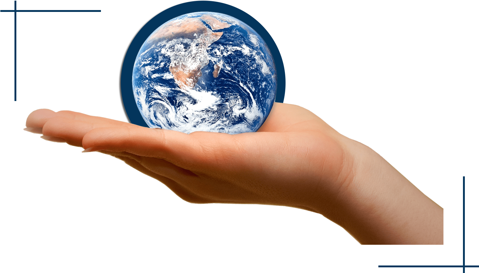 The Council Caters To The Complete Telecom Ecosystem - Hand Holding Planet Earth Clipart (1664x928), Png Download