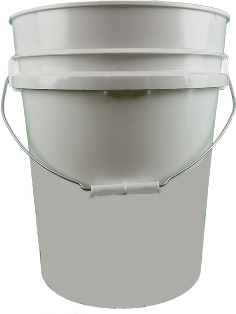 25 Gallon Plastic Bucket White - Bucket Clipart (500x638), Png Download