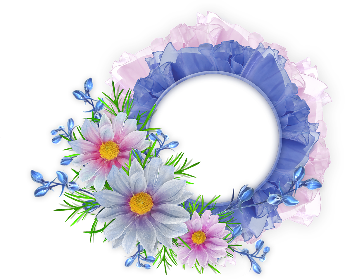 Round Frame Png Collection, Round Frame Png Hd Image, - Floral Photo Frames Png Clipart (1280x1035), Png Download