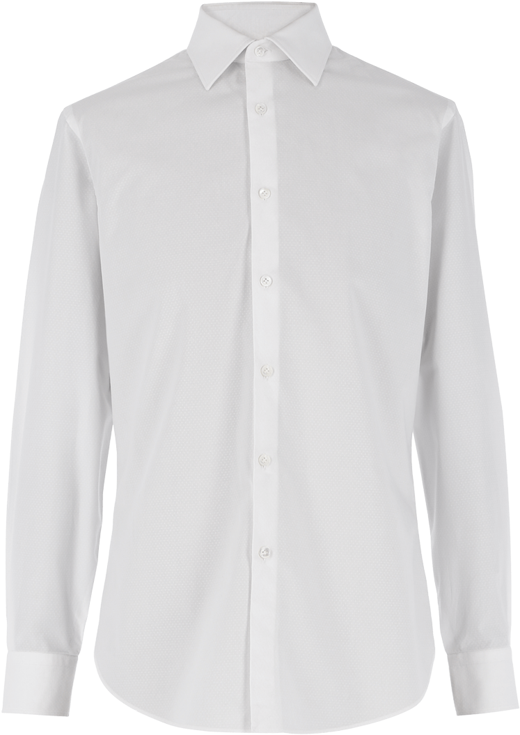 White Micro-weaved Shirt - Formal Wear Clipart (960x1440), Png Download