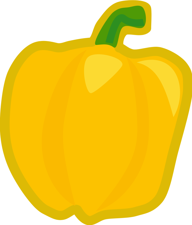 Yellow Pepper - Vegetable Clip Art - Png Download (681x800), Png Download