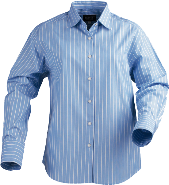 Virginia Ladies Cotton Business Shirt - Long-sleeved T-shirt Clipart (578x630), Png Download