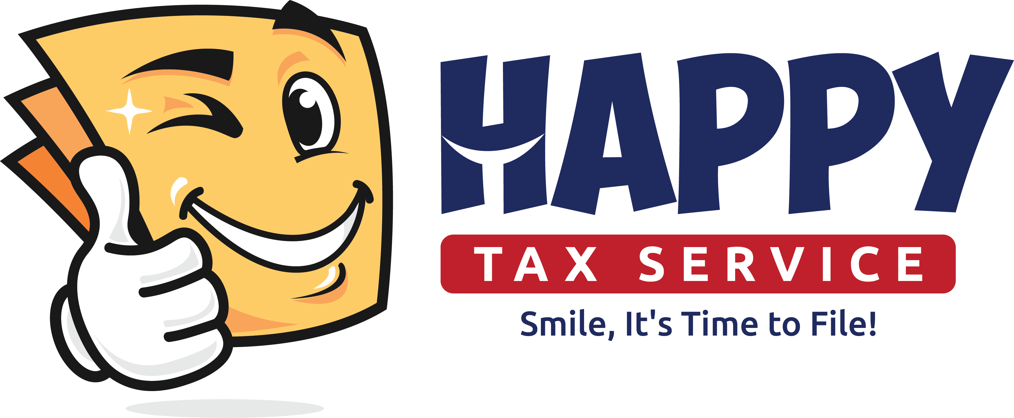 Cpa Tax Preparation - Happy Tax Clipart (3500x1443), Png Download