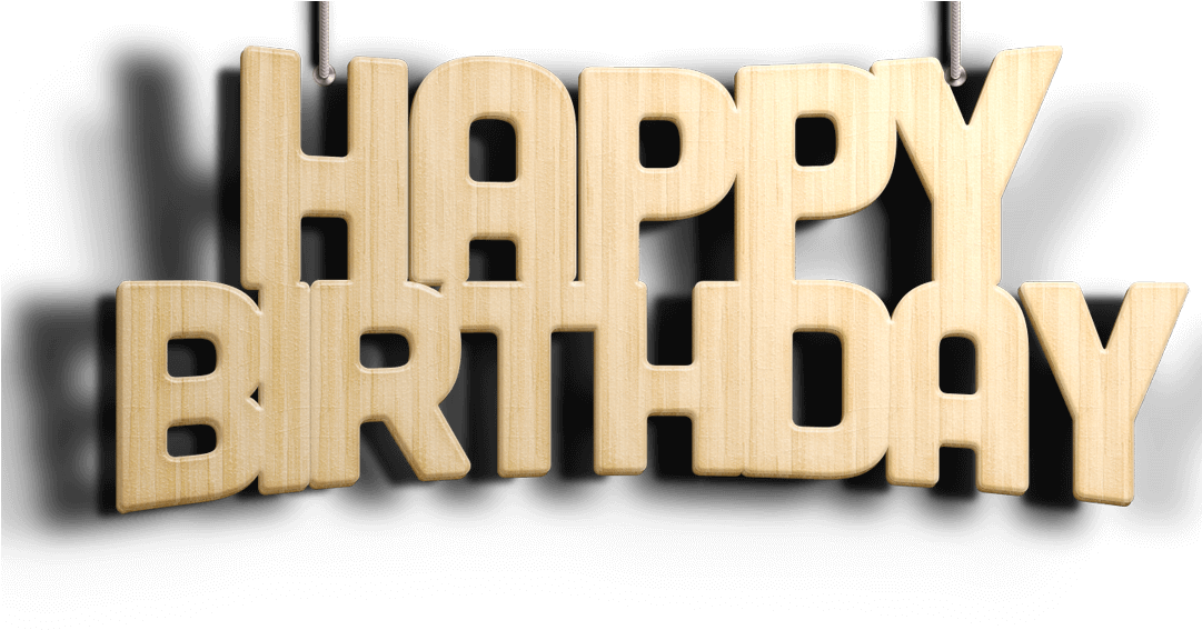 3d Wood - Transparent Happy Birthday 3d Clipart (1080x1920), Png Download