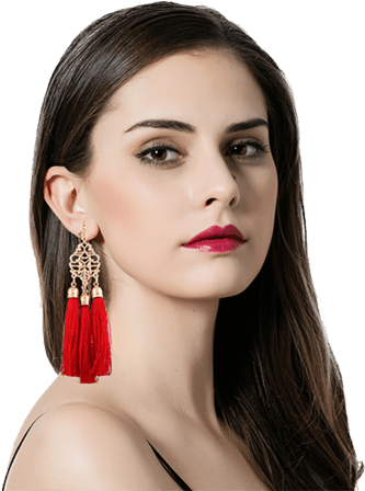 Model - Earring Clipart (620x547), Png Download