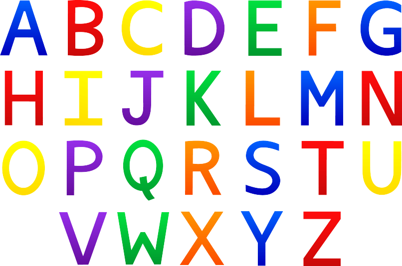 Clipart Letters - Alphabet Clipart - Png Download (806x534), Png Download