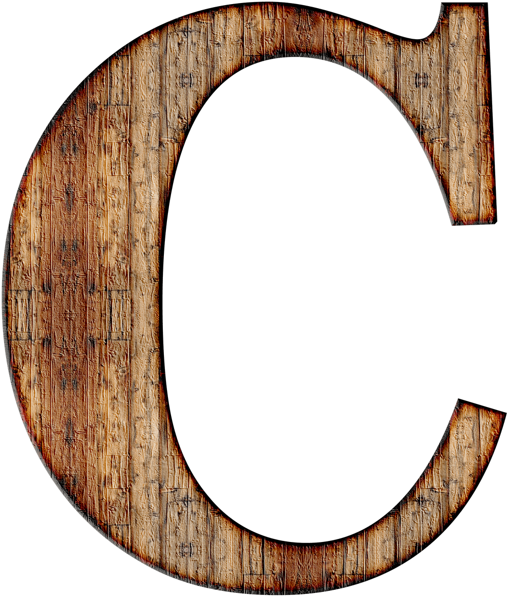 Wooden Capital Letter C - Letter C Png Clipart (1079x1280), Png Download