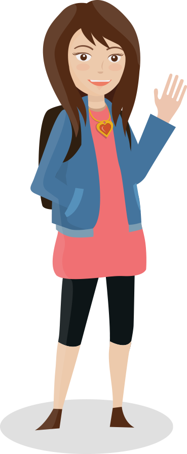 Welcome - Teenage Girl Cartoon Png Clipart (369x895), Png Download