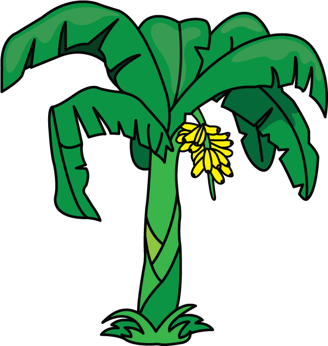 Another Tutorial In Flowers And Plants Category Is - Simple Banana Tree Drawing Clipart (720x1280), Png Download