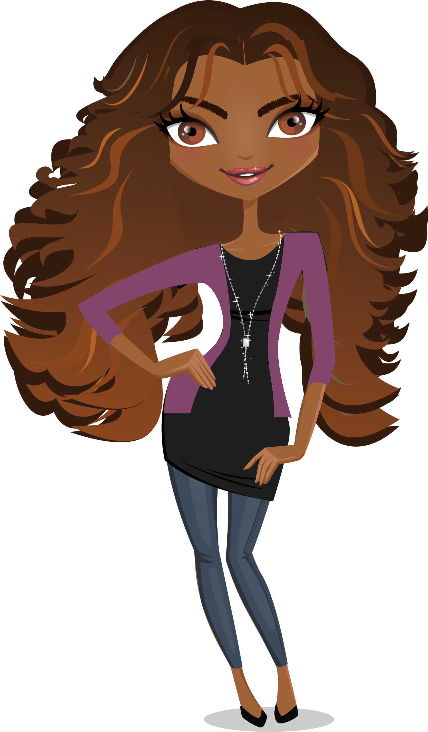 Weaves Clipart Hair - Cartoon Logo Hair - Png Download (1597x2636), Png Download