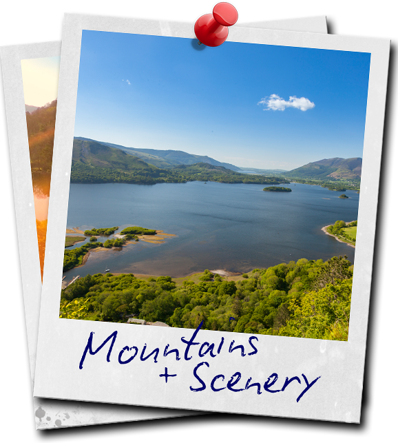 Mountains & Scenery Polaroid - Tarn Clipart (578x643), Png Download