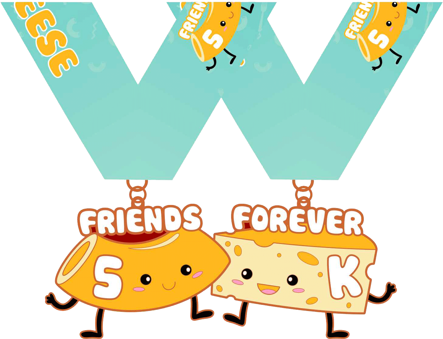 Friends Forever 5k Clipart (1455x1113), Png Download