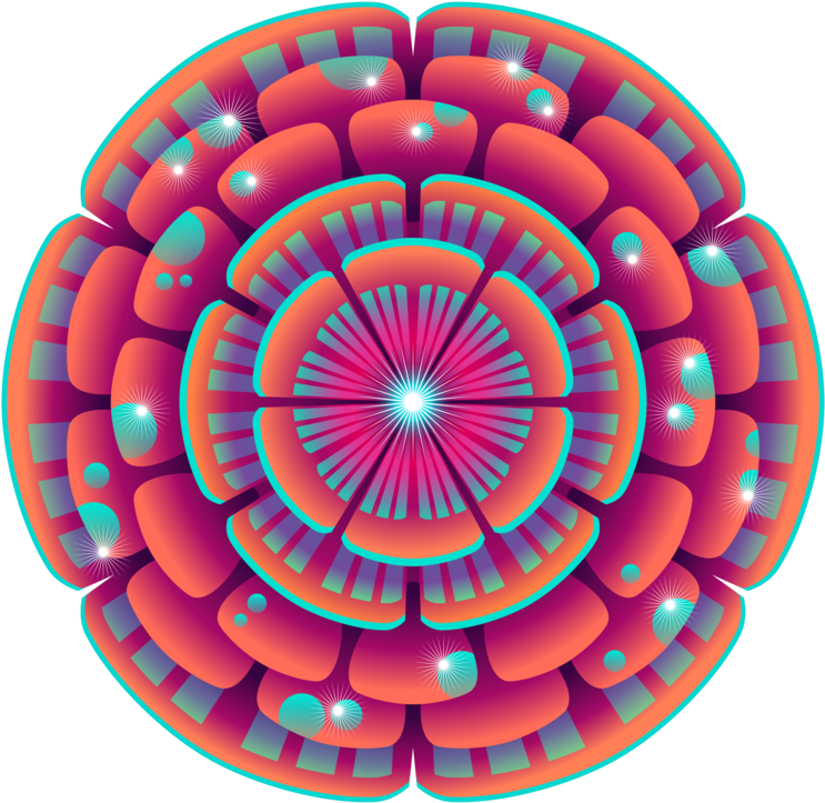 Flower Decorative Arts Floral Design Color Pink - Clip Art - Png Download (750x750), Png Download