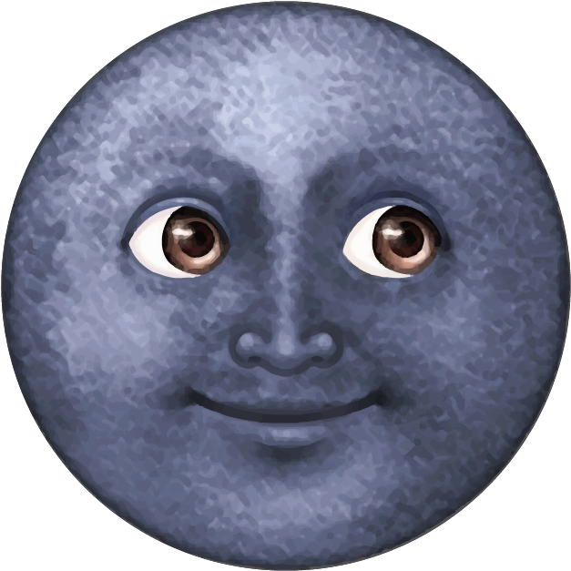 Train Time Moon Emoji Event Lv - Emojis Oscuros Clipart (640x640), Png Download