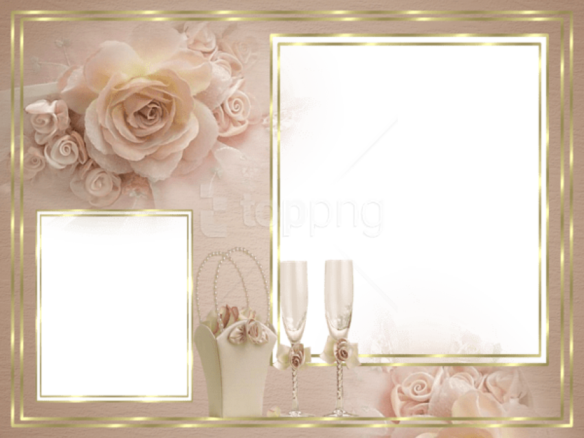 Free Png Best Stock Photos Cute Wedding Transparent - Free Wedding Frames Png Clipart (850x638), Png Download