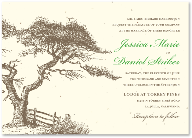 Torrey Pines Wedding Invitations - Illustration Clipart (670x670), Png Download
