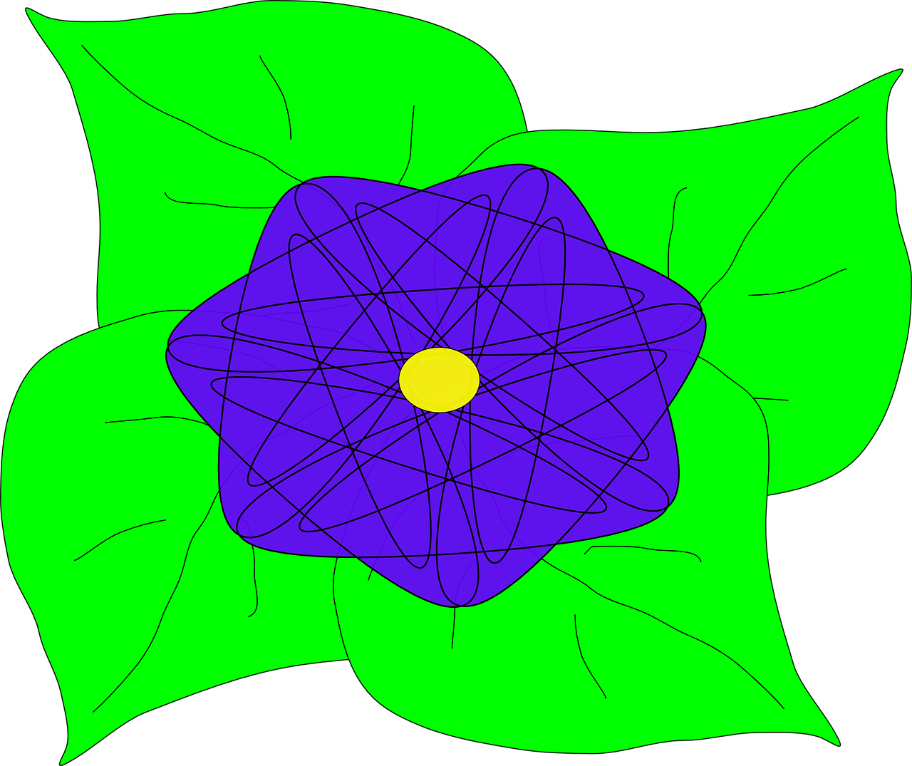 Desenhos De Flor Violeta Clipart (1280x1075), Png Download