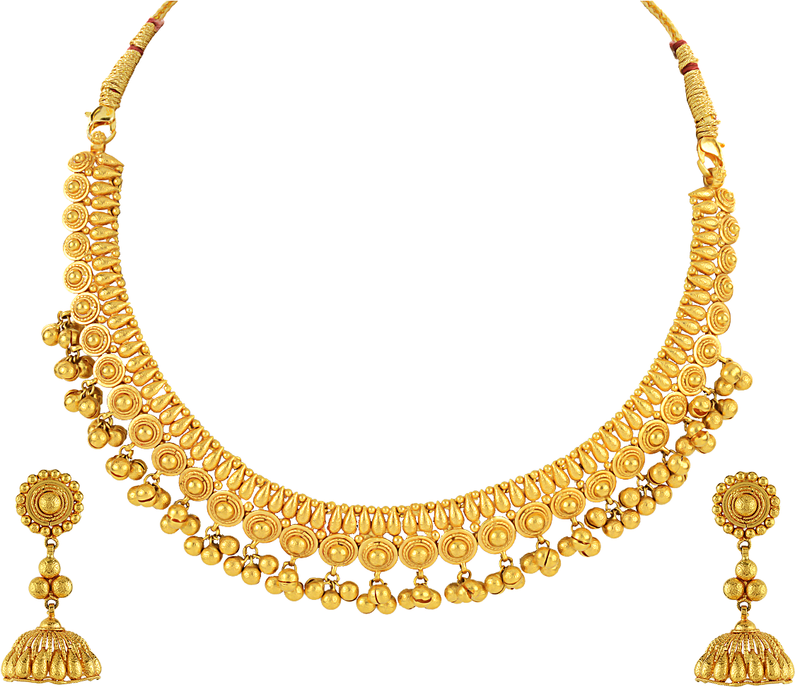 Buy Orra Gold Set Necklace For Women Online - Png Jewellers Necklace Designs Clipart (1200x1000), Png Download