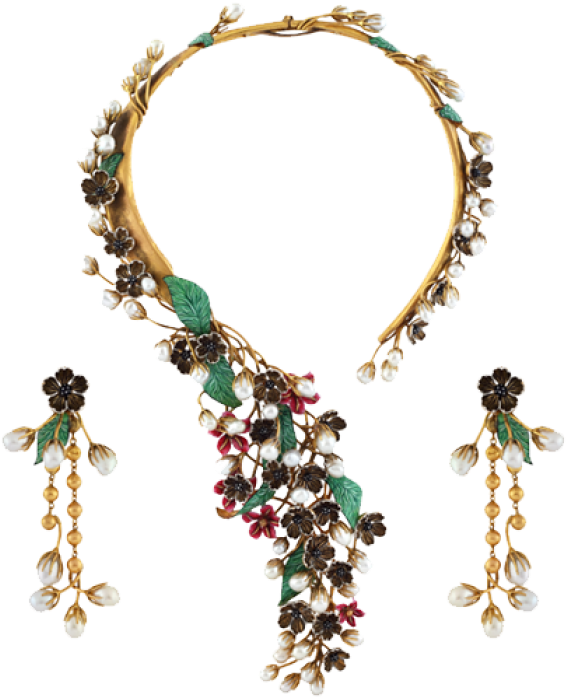 A Chintamanis Designer Gold Necklace Set Inspired From - Beautiful Gold Necklace Clipart (700x791), Png Download