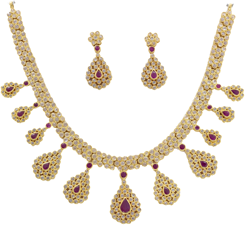 Contemporary Diamond And Stones Encrusted Gold Necklace - Кок Ту Clipart (1024x768), Png Download