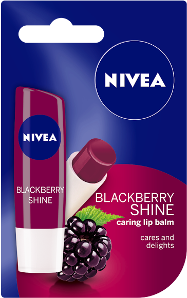 Nivea Blackberry Shine Lip Care Review - Nivea Lip Balm Blackberry Shine Clipart (546x638), Png Download