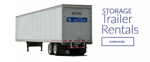 Storage Containers, Trailer Rental - Trailer Truck Clipart (492x205), Png Download