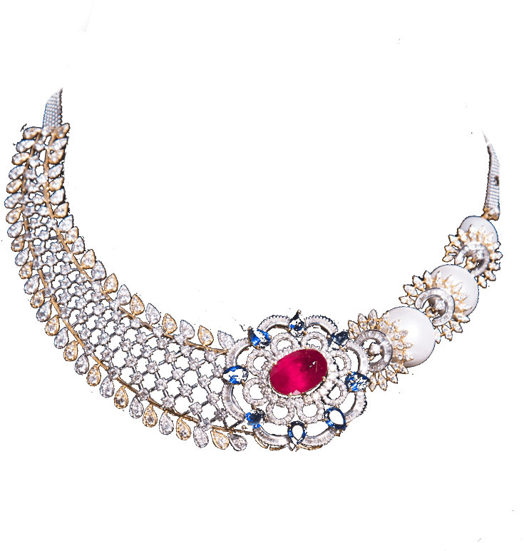 Diamond And Gold Jewellery Designs - Diamond Jewellery Design Clipart (921x827), Png Download