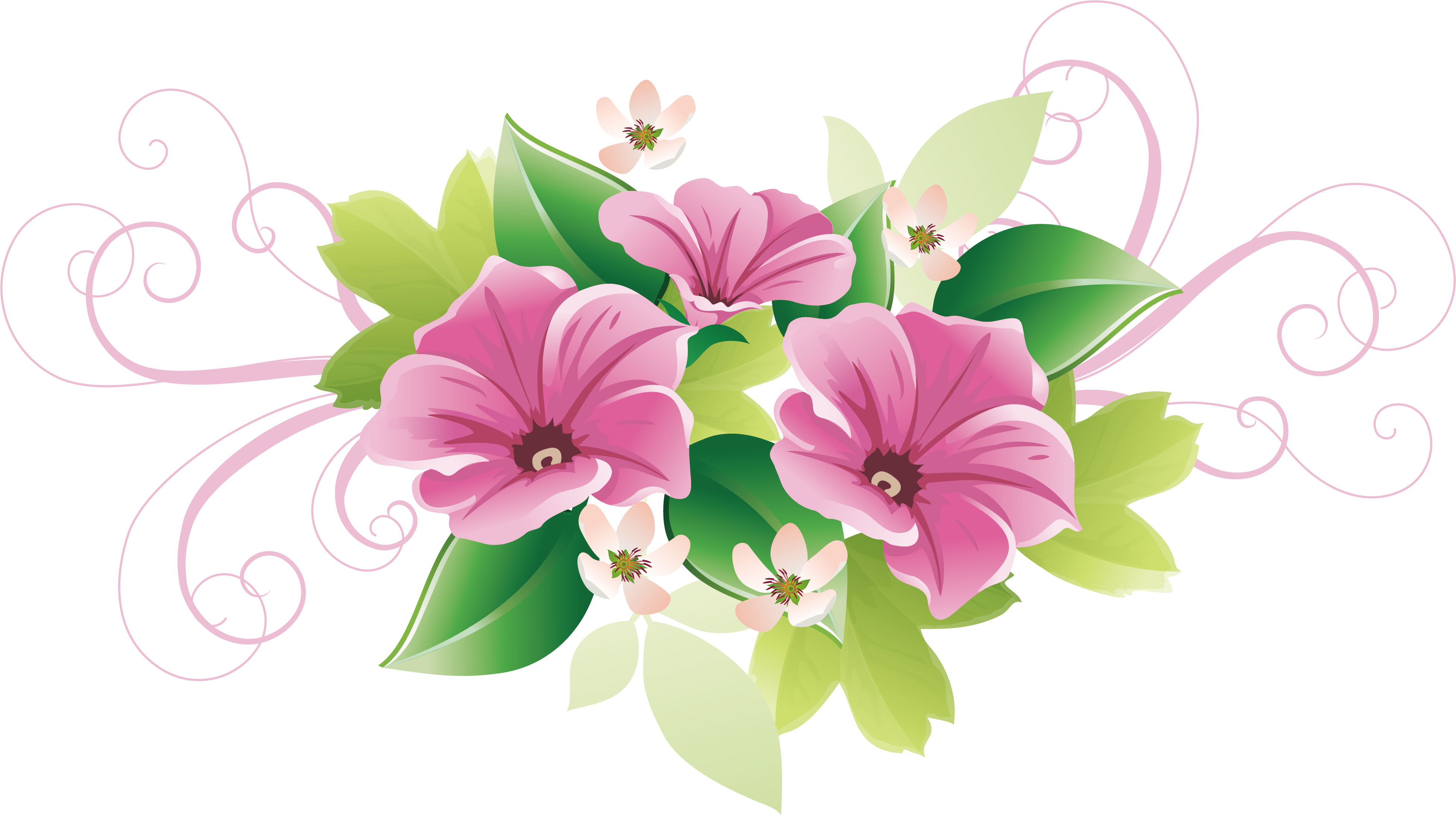 Decorations Clipart Flower Decoration - Decorative Flower Design Png Transparent Png (4026x2306), Png Download