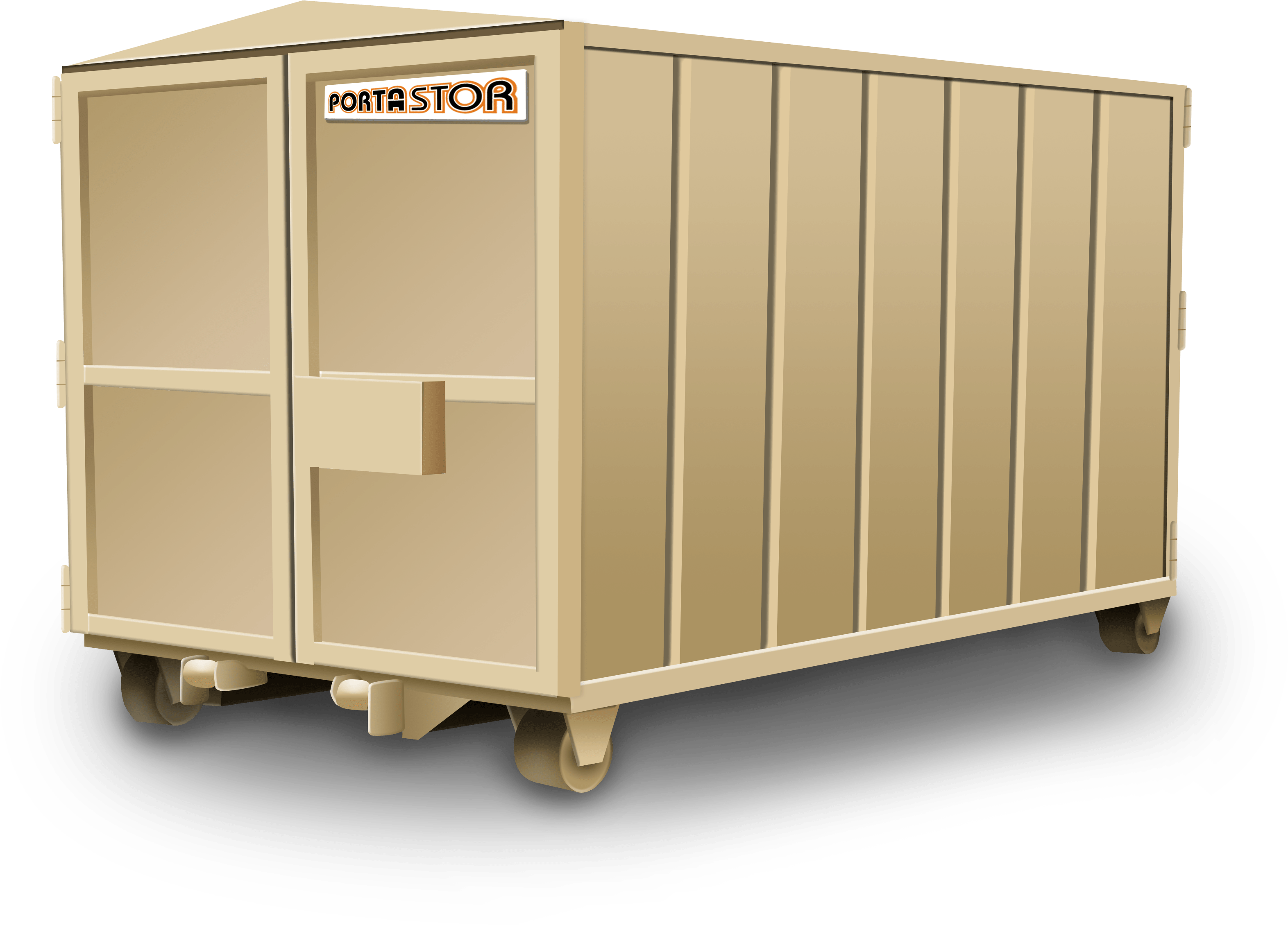 12x8x8 Roll Off Container - Plywood Clipart (3300x2542), Png Download