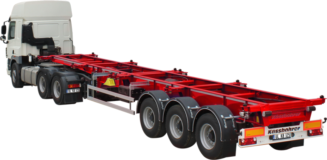 Container - Europe Container Trailer Chassis Clipart (1200x900), Png Download