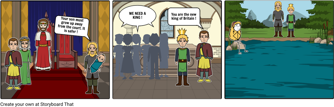 Kings Arthur - Cartoon Clipart (1164x385), Png Download