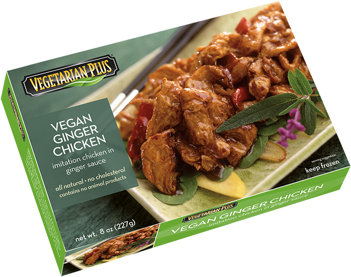 Vegan Ginger Chicken - Vegetarian Plus Vegan Ginger Chicken Clipart (800x664), Png Download