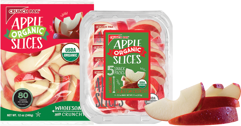 Organic Apple Slices - Convenience Food Clipart (893x440), Png Download