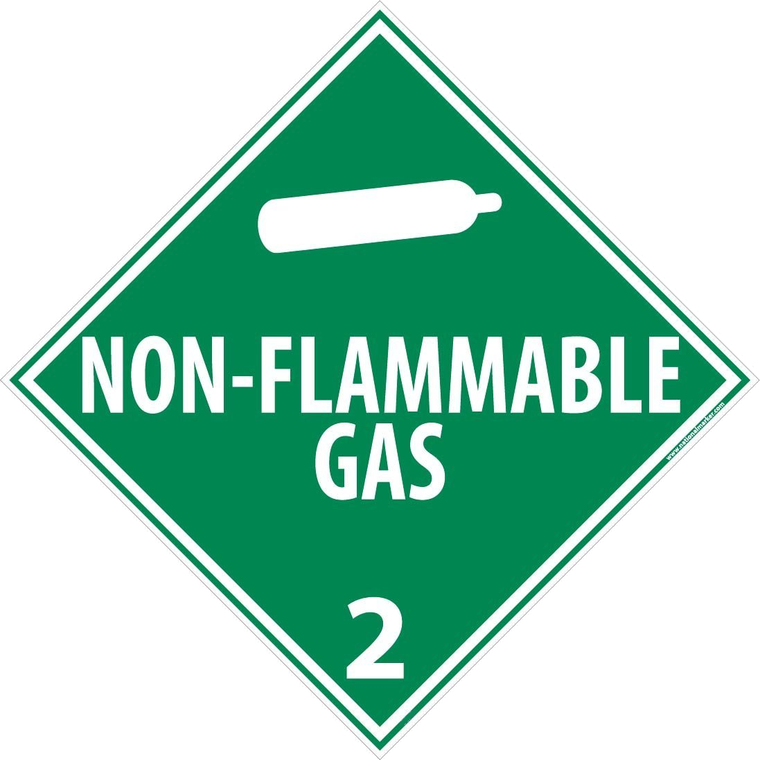 Non-flammable Gas - Non Flammable Gas 2 Label Clipart (1097x1097), Png Download