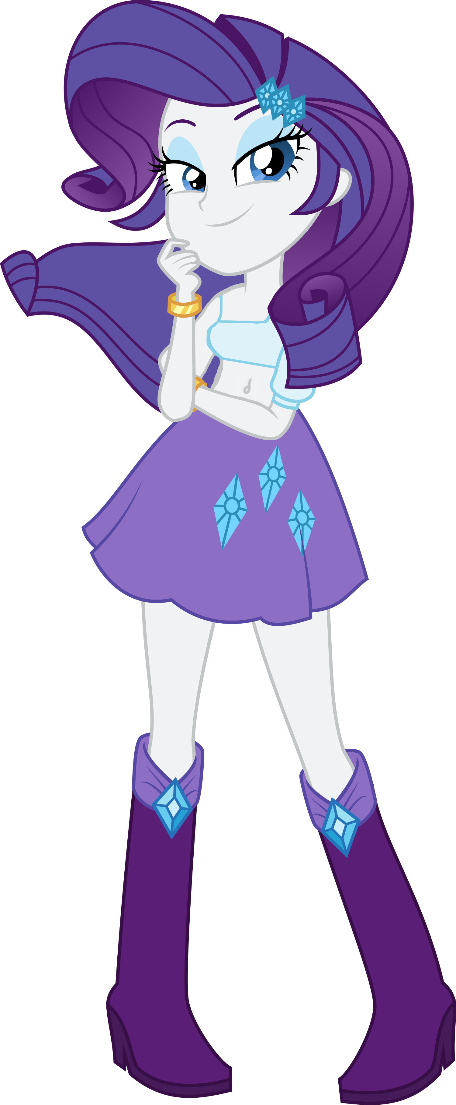 Rarity - Rarity Equestria Girl Vector Clipart (1500x3629), Png Download