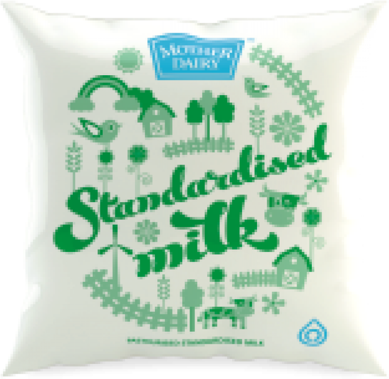Mother Dairy Milk Green 500ml - Throw Pillow Clipart (800x800), Png Download