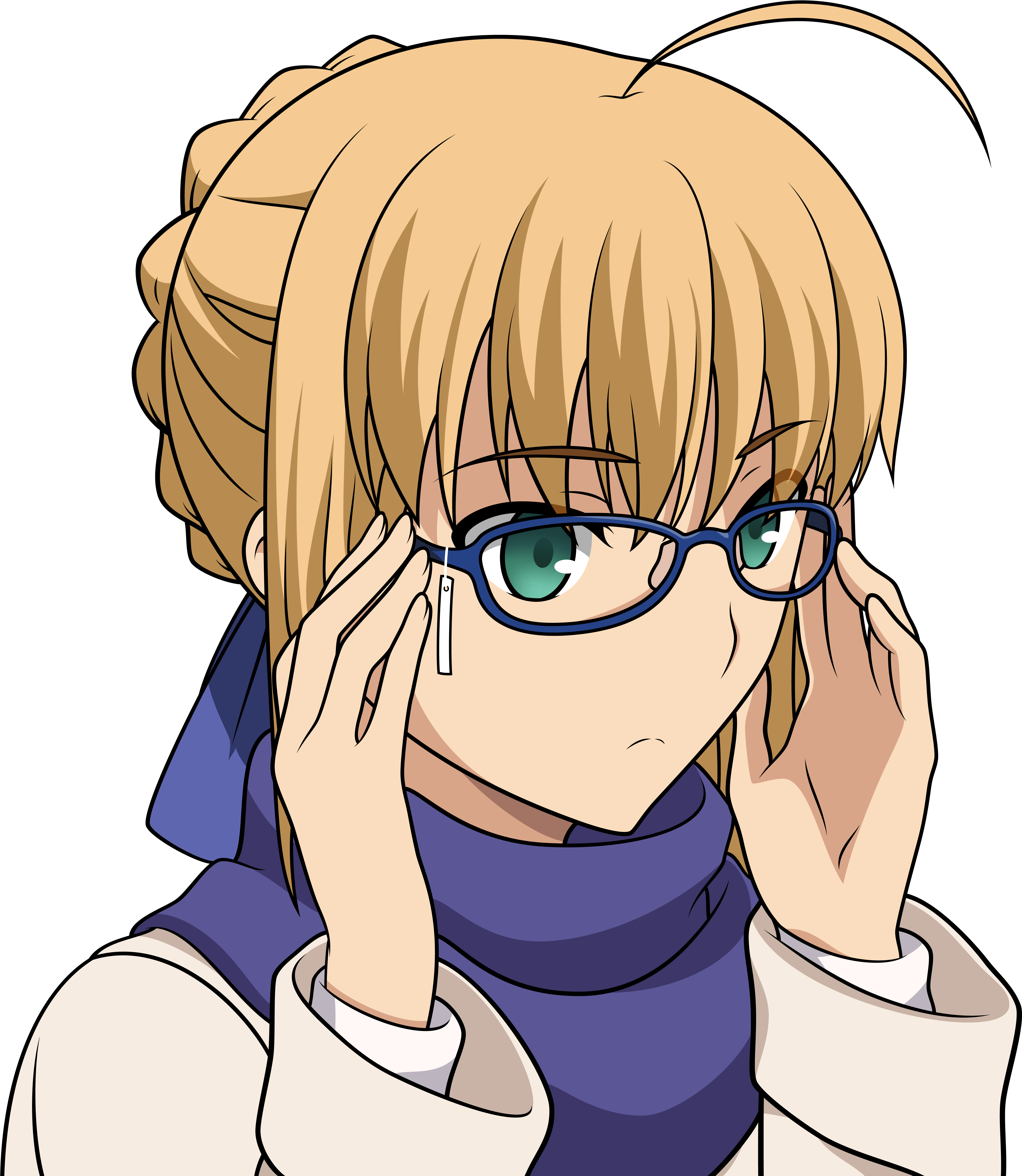 Saber Wearing Eyeglasses Render Clipart (5227x6015), Png Download