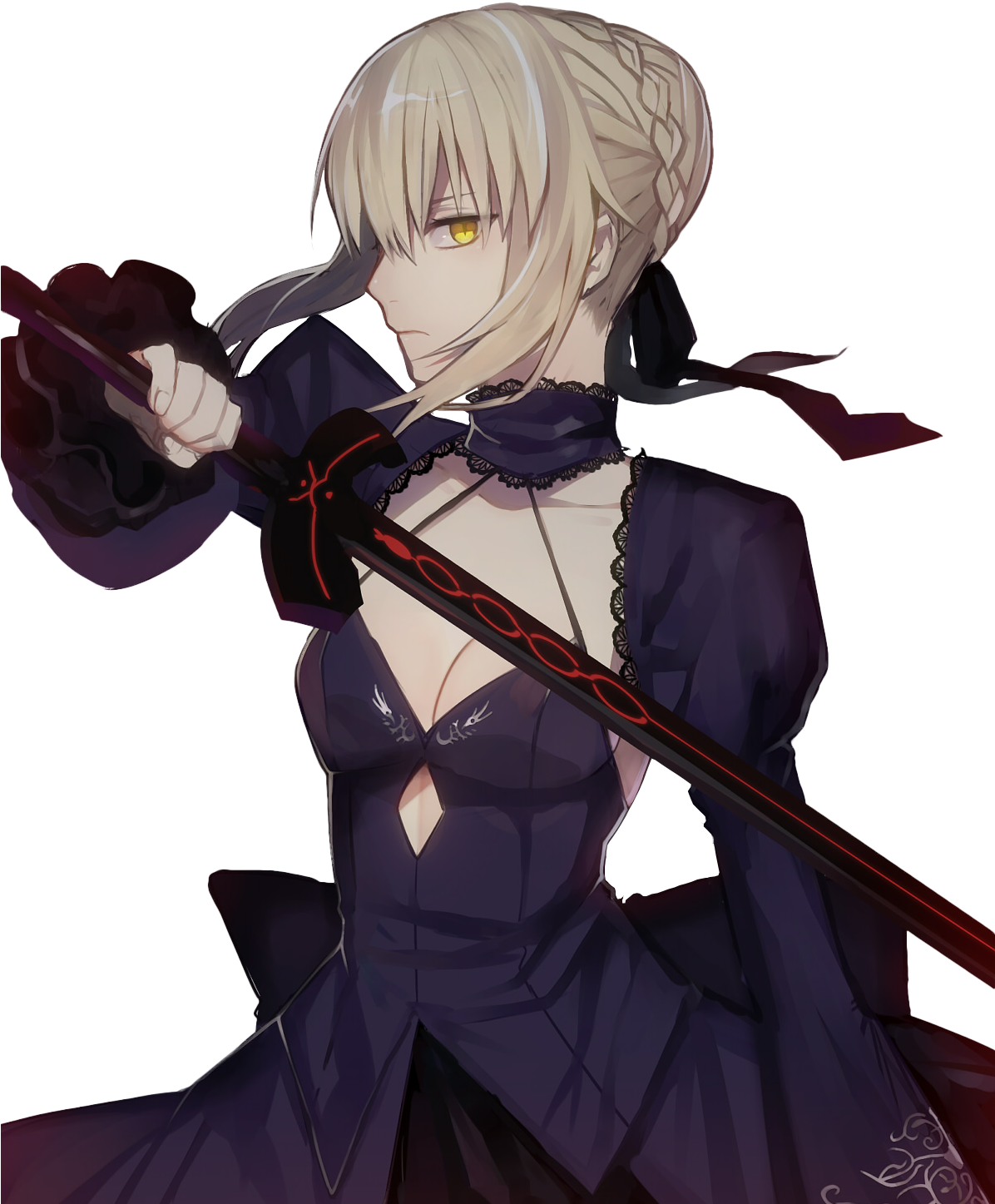 A Saber Alter Render Me And A Friend Made Clipart - Large Size Png ...