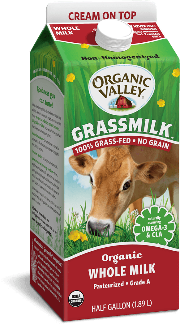 Organic Valley's “grassmilk” Comes In Different Milk - Organic Valley Grassmilk Whole Milk Clipart (760x1140), Png Download