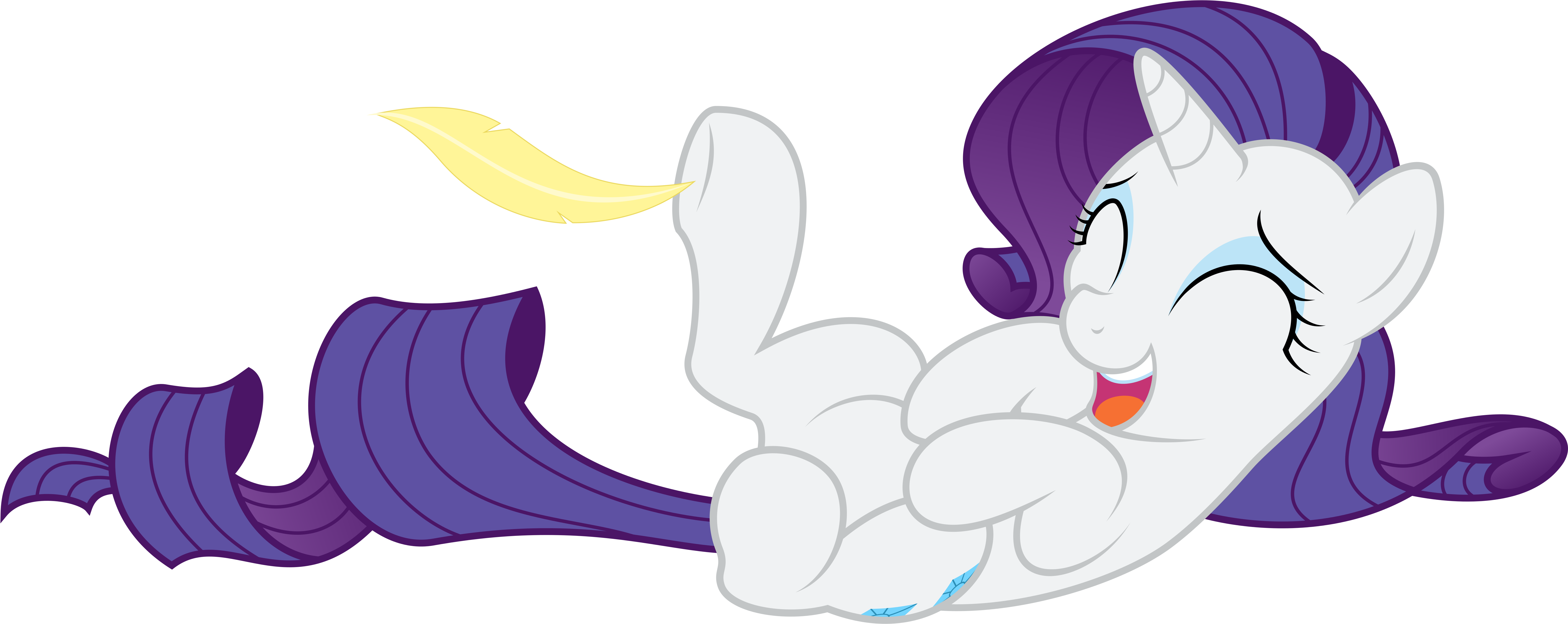 Cute, Edit, Feather, Hoof Tickling, Hooves, Laughing, - My Little Pony Rarity Tickle Clipart (7200x3600), Png Download