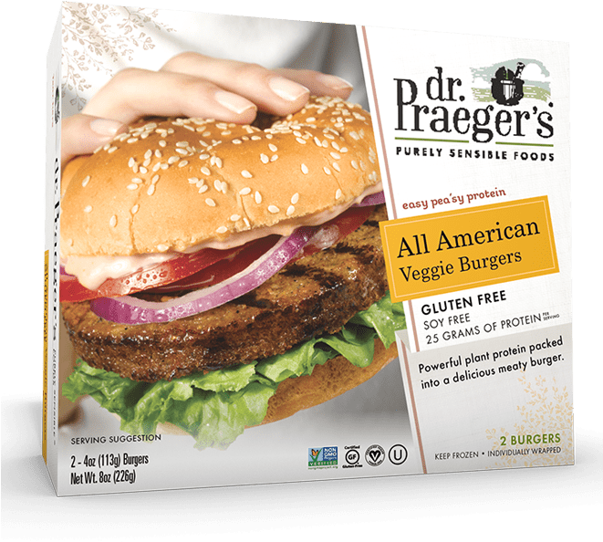 Praeger's All American Veggie Burgers - Dr Praeger's Veggie Burgers Protein Clipart (660x660), Png Download