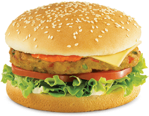 Veg-burger Image - Veg Burger Patty Png Clipart (600x600), Png Download