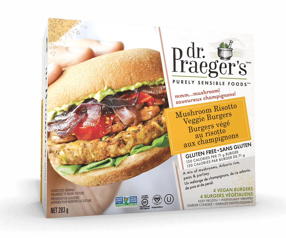 Dr Praeger's Mushroom Risotto Burger Clipart (960x800), Png Download