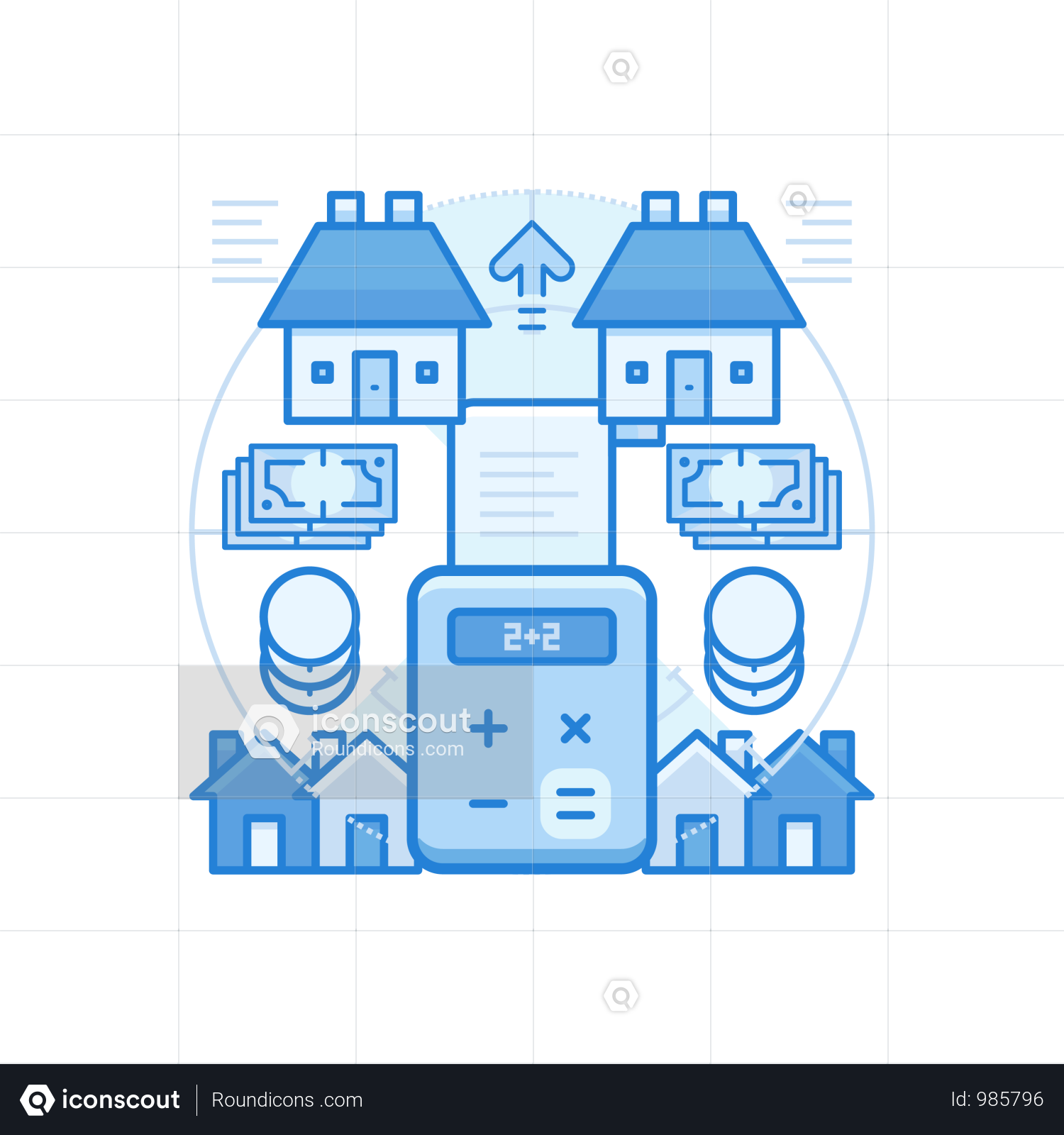 Home Loan Calculation Illustration Clipart (1500x1600), Png Download