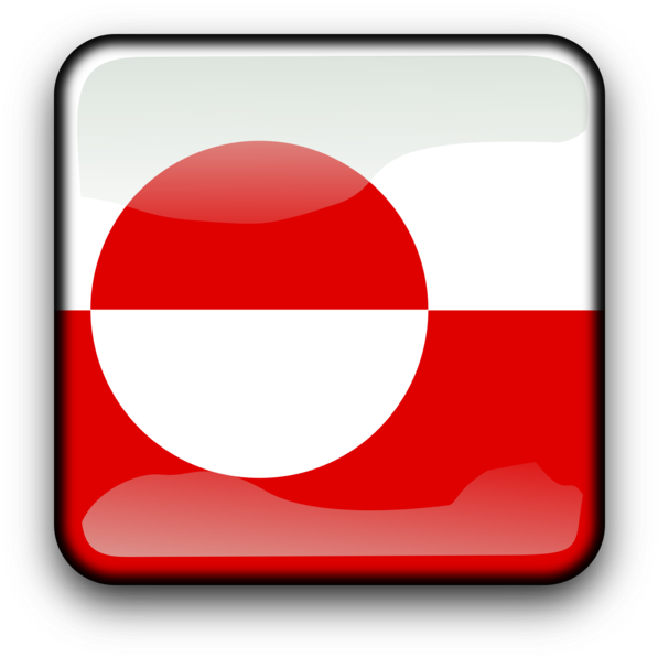 Flag Of Greenland National Flag Flag Of Cambodia - Flag Of Greenland Clipart (597x596), Png Download