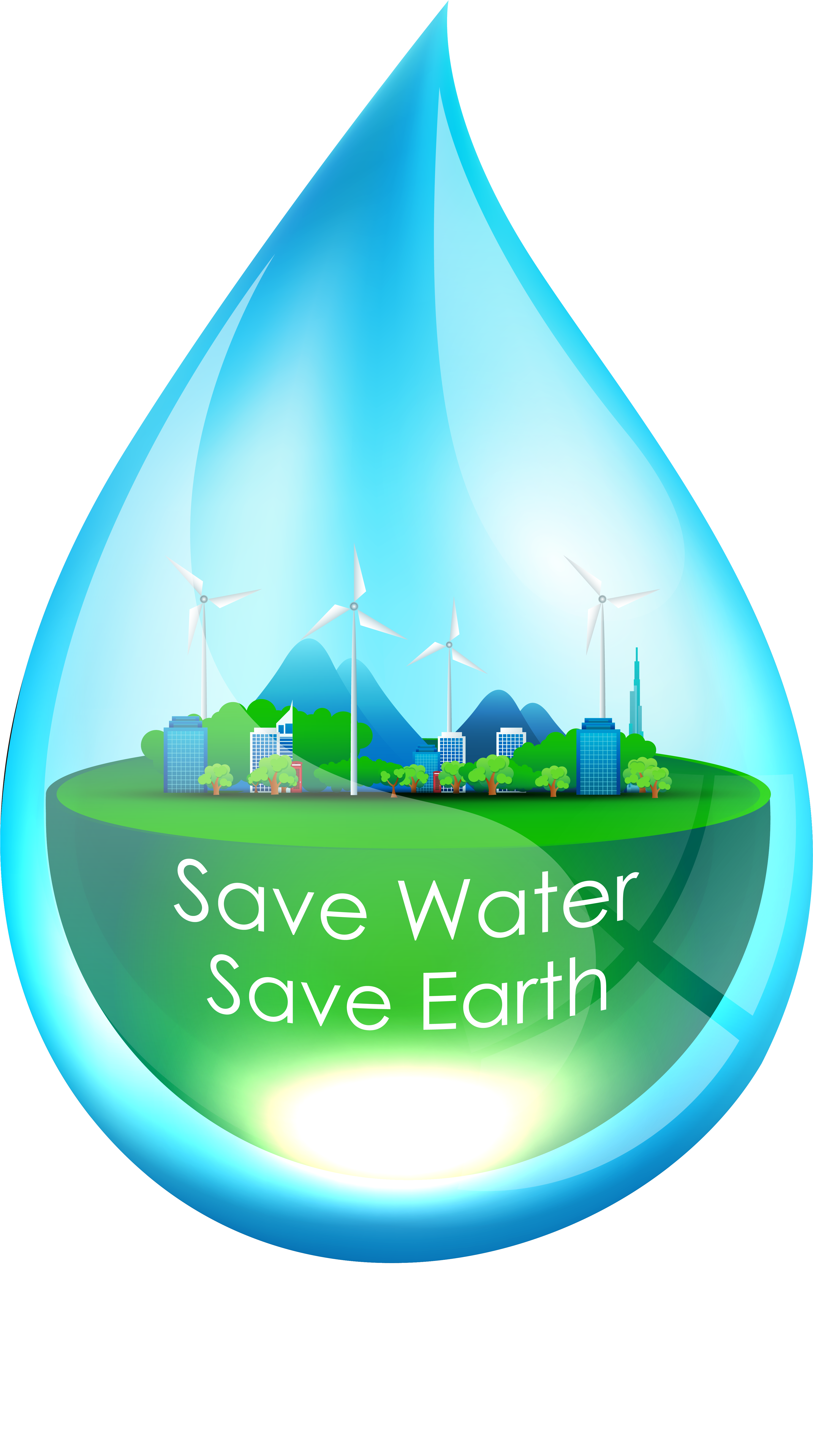 Save Water Logo Png Clipart (7288x7288), Png Download